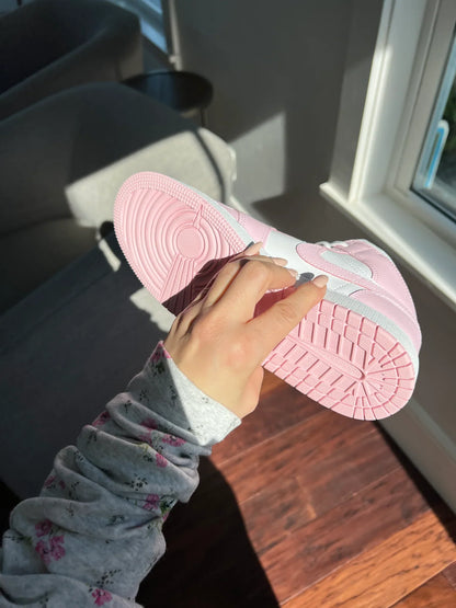 2025 Pink Swarovski Women’s Air Jordan 1 Mid Shoes