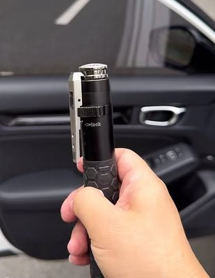 Baton legal self-defense weapon three-section baton telescopic vehicle-mounted weapon multifunctional emergency baton 79cm