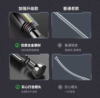 Baton legal self-defense weapon three-section baton telescopic vehicle-mounted weapon multifunctional emergency baton 79cm