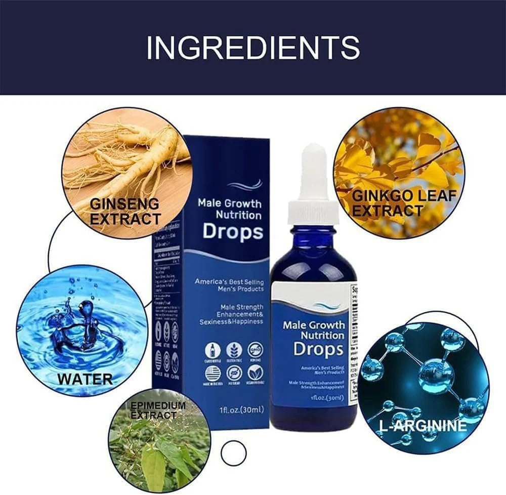 Revitahepa Male Growth Nutrition Drops, Nexusbio Complex Men's Drops, Revitahepa Drops for Men.